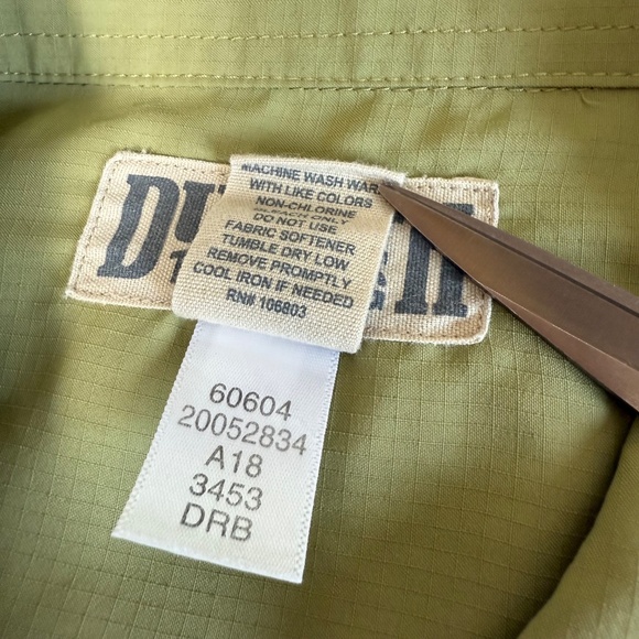 Duluth Trading No Worries Long Sleeve Shirt Mens Large Green Sweat Wicking Snap - Picture 5 of 8